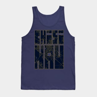 Chisinau, Moldova City Map Typography - Gold Art Deco Tank Top